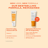 Promotional image of Murad skincare products with text about new look, new formula.